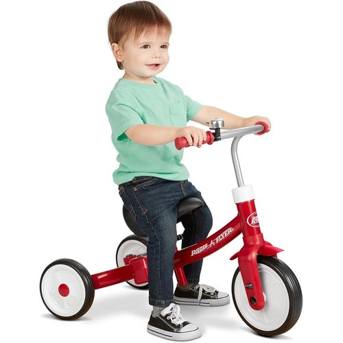 Anwxai-Triple Play Tricycle,Tricycle Rouge Pour Tout-Petits,Draisienne,À Utiliser De 1 À 3 Ans