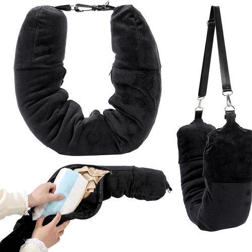 anwxai-Coussin De Voyage Portable Coussin De Travail,Coussin De Travail,Coussin De Voyage Multifonctionnel En Forme De U,Coussin D'Avion Voyage,Coussin De Voyage Remplissable,Convient Pour Voyage En