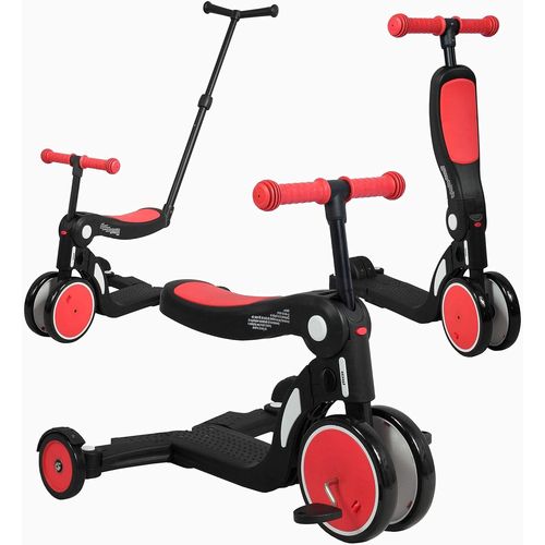 Anwxai-Scootizz Draisienne Evolutive 5 En 1 Avec Barre De Poussée/Tricycle Bébé Évolutif/Trottinette Enfant