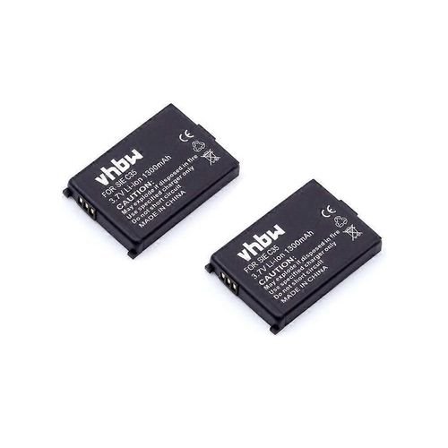 Batterie vhbw 2x compatible avec les téléphones fixes sans fil Siemens Gigaset 4015 Micro, 4210, 4015s micro, 4010s micro, 4215 (1300 mAh, 3,7 V, Li-Ion)