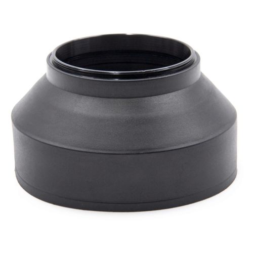 Pare-soleil vhbw compatible avec Olympus 18-180 mm f/3.5-6.3 (EZ-1818), 12-40 mm 2.8 ED (EZ-M1240), objectif 62 mm noir, caoutchouc, rond, 9,6 cm