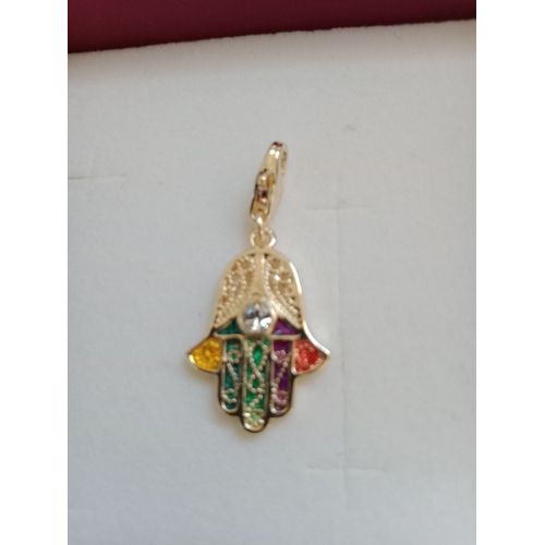 Charm Doré Main De Fatima Plaquage Or 1 Micron