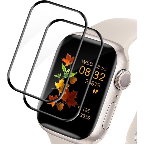 Ershi-2 Pièces Verre Trempé Pour Apple Watch Series 7/8/9 45mm, Résistant Protection Écran Pour Series 7/8/9 45mm, Sans Bulles Hau[3