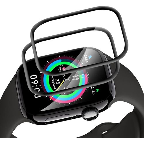 Ershi-Verre Trempé Pour Apple Watch Series 10 46mm Verre, 3d Avec Bordure Noire Protection Écran, Tactile Sensible Sans Bulles, 2 [2