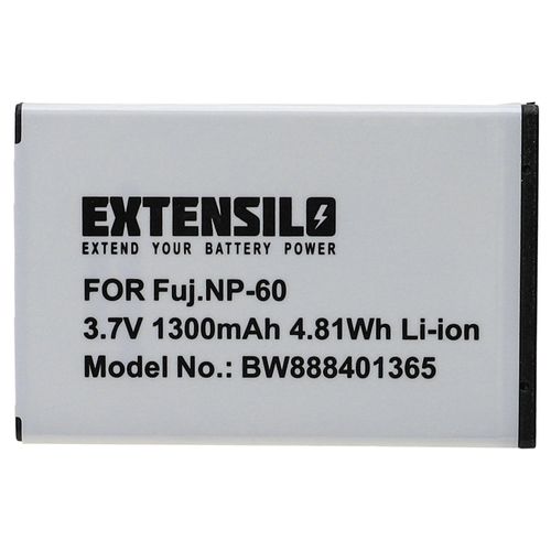 Batterie EXTENSILO compatible avec les caméras Aiptek Pocket DV V100LE, DV Z100LE, DV Z100Pro, DV Z300HD, DV Z200LE, DV Z200Pro (1300 mAh, 3.7 V, Li-Ion)
