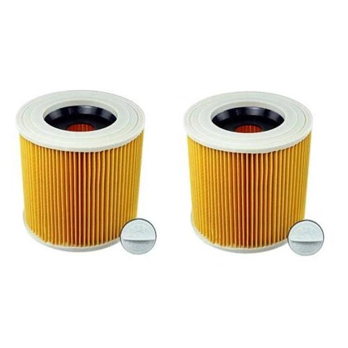 2 filtres de cartouche pour aspirateur Karcher - Kit d'extension WD3 Premium - WD2-WD3-WD1-MV3