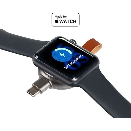 Dongle De Charge Sans Fil 2,5w Qi Apple Watch Series Connecteur Usb C Intégré Blanc Xtorm
