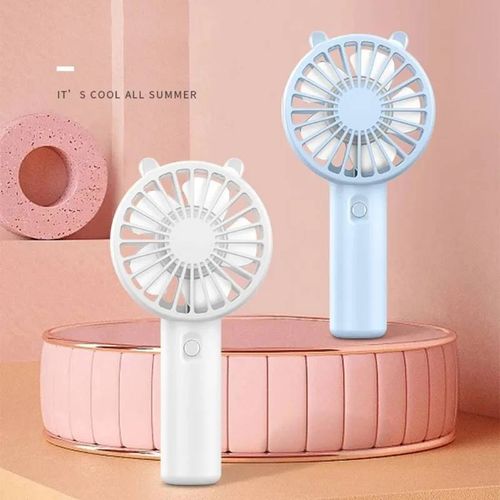 Ventilateur portatif USB Rechargeable ventilateurs bureau avec Base petit maquillage cils refroidisseur pour femmes filles extérieur bureau blanc