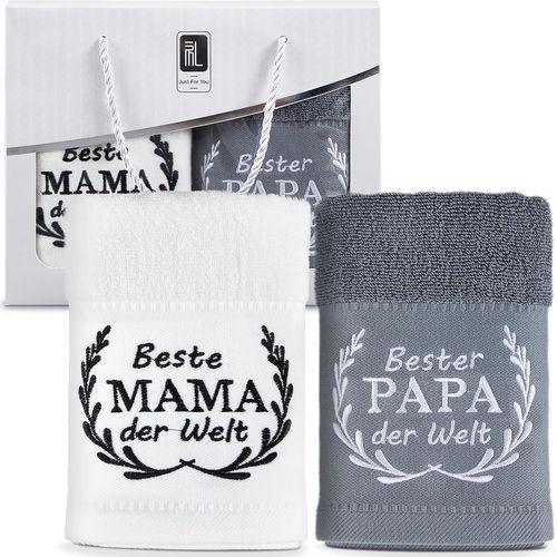 ERSHI-Serviette Cadeau pour Maman Papa 35 x 70 cm Serviette Beste Oma und Opa der Welt Serviettes Brodées Fête des Mères Fête des [2