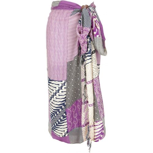 Ershi-Guru-Shop, Pareo Di Bali, Suspendu Au Mur, Jupe Portefeuille, Robe De Sarong Imprimé Patchwork - Violet, Synthétique, Taille[1
