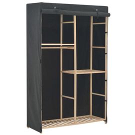 Garde-Robe À 3 Niveaux Gris 110 X 40 X 170 Cm Tissu