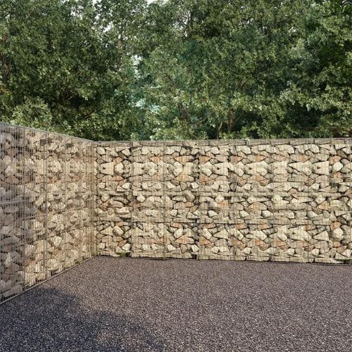 Mur À Gabion Avec Couvercles Acier Galvanisé 900x50x200 Cm