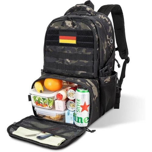asas-Sac Isotherme Repas Homme Avec 6L Pochette Isotherme: 40L Sac A Dos Pc Ordinateur Portable 17'' Tactique Sac Pique Nique Sac Déjeuner Isotherme Sac A Dos Voyage Travail Ecole Camping