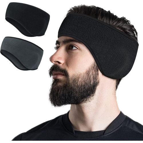 Asas-Bandeau De Sports D'hiver Pour Femmes Et Hommes,Cache-Oreilles Bandeaux Cache-Oreilles Chaud Coupe-Vent Parfait Pour La Course À Pied Randonnée Vélo De Jogging,2 Pièces