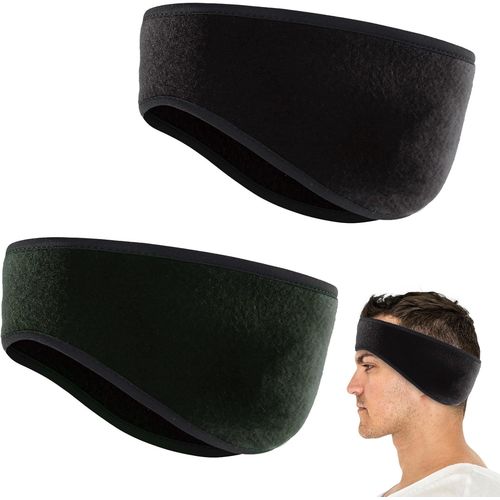 Asas-Lot De 2 Bandeaux De Sport En Polaire Pour Hiver,Cache-Oreilles Thermiques Extensibles Pour Femmes Et Hommes,Sports,Yoga,Running,Ski,Cyclisme