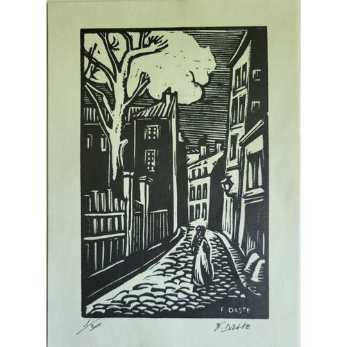 Estampe Originale Signee Par L'Auteur F. Daste 150mm X 210mm N° 1 Sur 300 Exemplaires