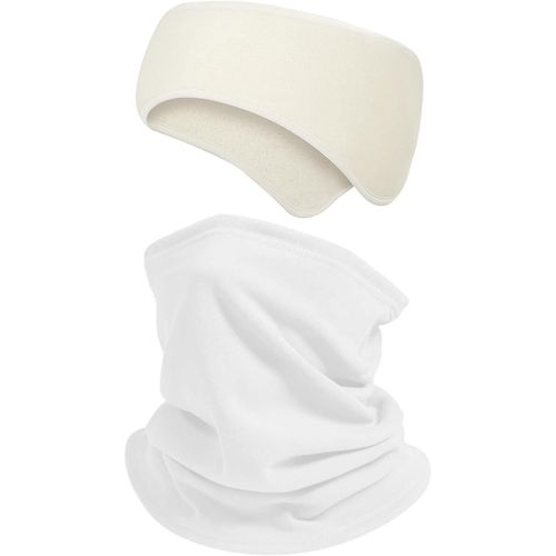 Asas-1 Pièce Foulard Et 1 Pièce Cache-Oreilles En Polaire,Équipement Thermique Extérieur D'hiver,Cache-Oreilles De Sport De Protection Auditive,Foulard Coupe-Vent