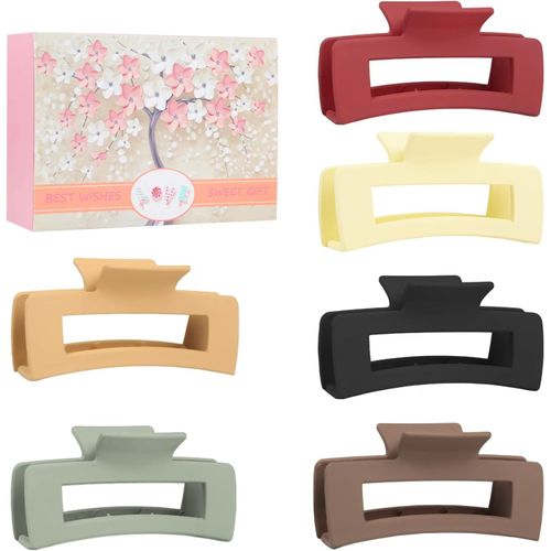 Asas-Lot De 10 Grandes Pinces À Cheveux Antidérapantes Mates Pour Cheveux Fins Et Épais 10,4cm 