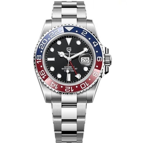 Pagani Design 1662 Gmt Pepsi Oyster Montre Homme Automatique Mécanique 40mm En Acier Inoxydable 100m Étanche Lunette En Céramique