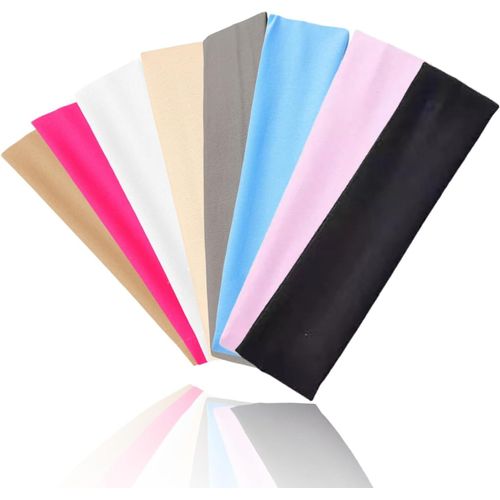Asas-8 Piece Sportswear Headbands,Bandeaux Élastiques Ultra-Fins Pour Femmes,Bandeaux Antidérapant