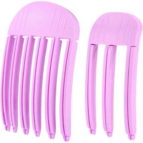 Asas-Lot De 2 Hair Volume Clip,Pinces À Cheveux Naturelles Sans Couture Pour Le Coiffage,Pinces À Racines De Cheveux Pour Des Pinces À Cheveux Volumineuses Et Moelleuses(Rose Foncé) 
