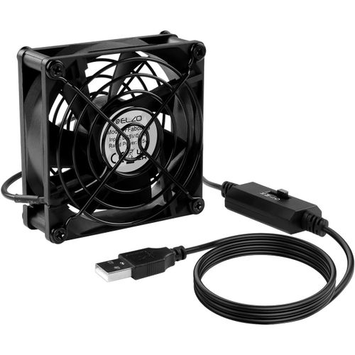 asas-80Mm Usb Pc Ventilateur 5V Avec L/M/H 3 Ventilateur Usb Portable Pour Ordinateur Ventilateur Électronique De Refroidissement 1500 Rpm Avec Grille En Métal Pour Ordinateur Portable/Boîte Tv/Ps4