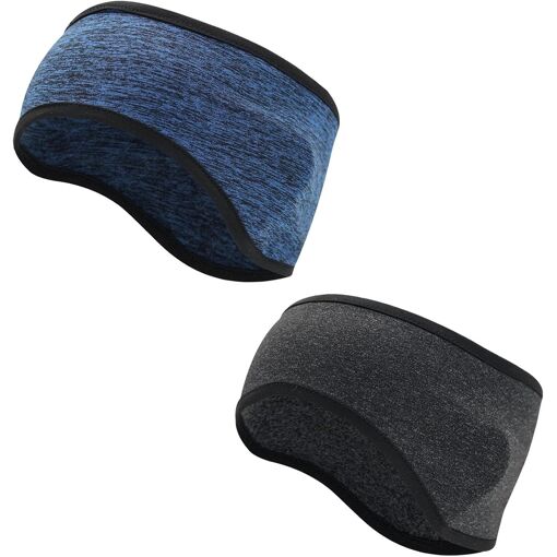 Bandeaux Chauffe-oreilles D'hiver AOOGON - Lot De 2 - Coupe-vent, élastiques - Pour Running, Vélo, Randonnée, Ski