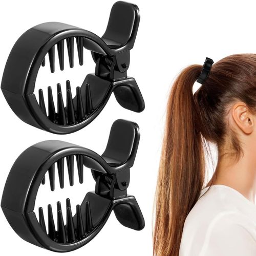 Asas-Lot De 2 Pinces À Queue De Cheval,Petite Pince Banane,Barrettes Françaises À Fixation Forte,Pour Femmes Et Filles