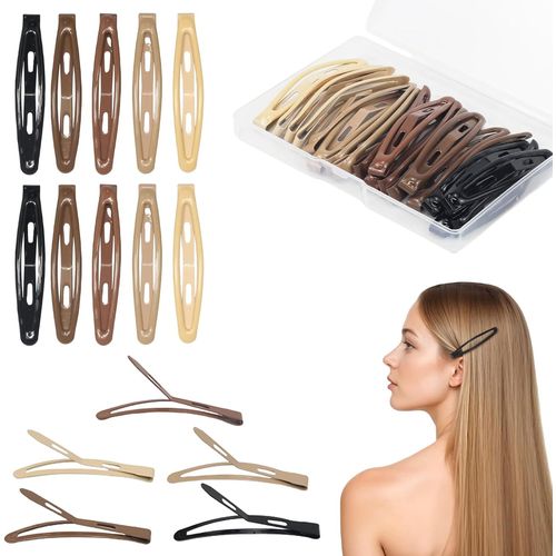 Asas-Barrettes Filles,Ensemble De 20 Pinceaux Scintillants,Métal Avec Épaisse Peinture,Durable Et Accessoire De Mode Pour Chaque Occasion