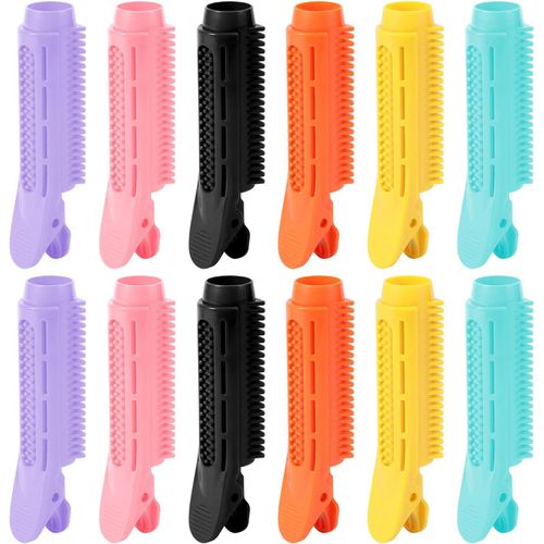 Asas-12pcs Pince À Cheveux Volumisantes,Instantanées Pince À Rouleau Pour Volume De Cheveux Colorées Duveteuses Volumizing Hair Clips Mise À Niveau Pour Femmes Et Filles Cheveux Fins Et Bouclés 