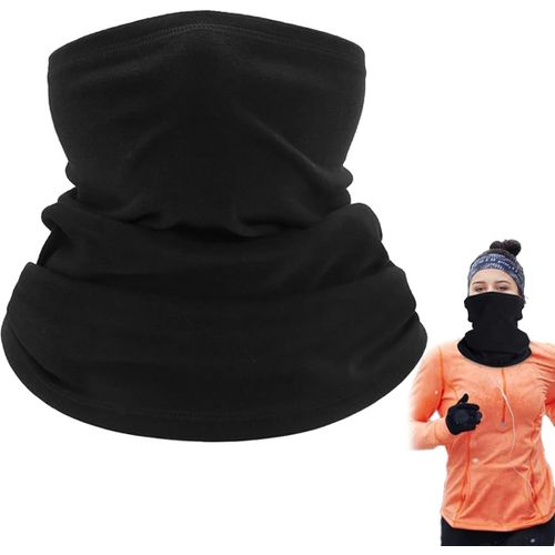 Asas-Écharpe Multifonction Coupe-Vent Tour De Cou Cache-Cou Homme Pour Sport D'hiver Polaire Thermique (Noir)