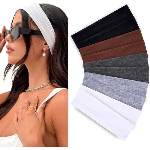 Asas-Lot De 10 Bandeaux De Sport Pour Femme-5 Couleurs-Noir-Élastique-Antidérapant-Bandeau Extensible Pour Femme Et Homme-Pour Yoga,Marche,Course,Cyclisme,Fitness