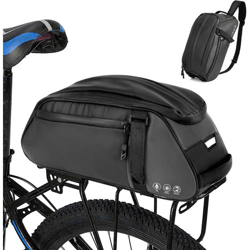 Asas-Sac À Bagages Réfléchissant Pour Vélo,Sacoche De Siège Arrière De Vélo Résistant À L'eau,Coffre De Rangement Pour Vélo,Coffre À Bagages Avec Capacité De 8l