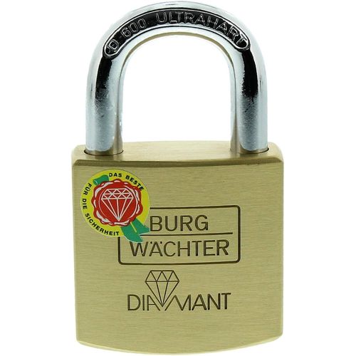 asas-Cadenas À Cylindre,Anse De 7,5Mm De Diamètre Ultra-Dur,Protection Contre L'Ouverture Par Coupe-Boulons Et Perçage,2 Clés,Diamant D 600 40 Sb