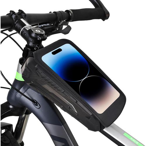 Asas-Sacoche Cadre Vélo,Sacoche Vélo Étanche,Sac Cadre Vélo Téléphone Pour Jusqu¿À Téléphone De 7"",Portable Sacoche Cadre Velo Avec Écran Tactile,Cyclisme Sacoche De Tube Supérieur De Vélo