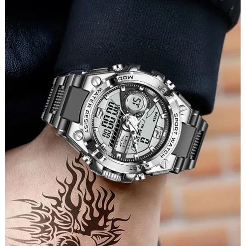Lige ¿ Montre Numérique Militaire Pour Hommes, Étanche 50m, Montre-Bracelet Led À Quartz, Montre De Sport Pour Hommes, Grandes Montres Pour Hommes Relogios Masculino