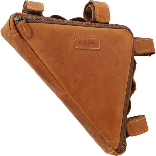 Asas-Sacoche Pour Cadre De Vélo En Cuir Marron-Marshall T. Sac À Outils Vintage Avec Boucle Dorée