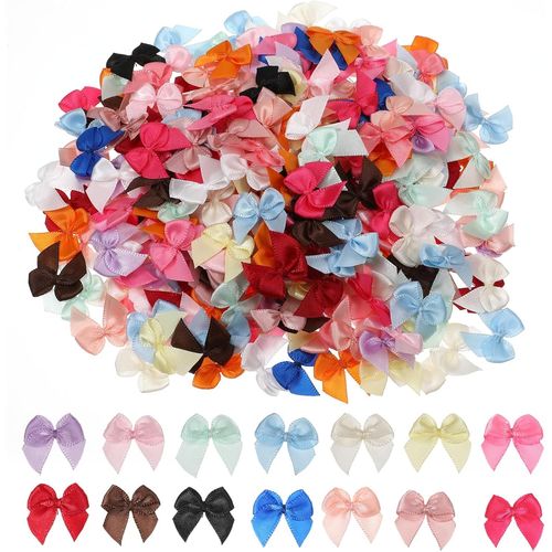 Yemaesre-Lot De 300 Mini N?Uds En Ruban De Satin Pour Travaux Manuels, Loisirs Créatifs, Décoration Pour Couture, Cadeaux, Accessoires Pour Cheveux, Couleurs Mélangées