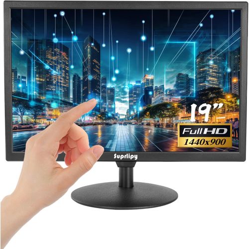 YEMAESRE-Moniteur À Écran Tactile Tft Lcd 19 Pouces 1440X900 Pr En Charge Hdmi Vga Av Usb Bnc Tactile Capacitif 10 Points Pour Ordinateur Portable Pc Xbox Ps5/Ps4 De Vente Haut-Parleurs Intégrés