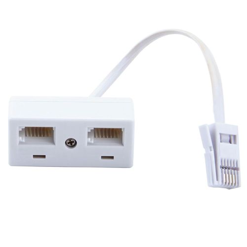 LETNERNY-R¿¿partiteur De Prise Bt Vers Deux Prises Bt, Prise T¿¿l¿¿phonique Britannique Rj11 Male Vers Double Femelle, Adaptateur De T¿¿l¿¿phone Vers Ethernet Pour Ligne Fixe, Fax, Modem, ¿¿quipement