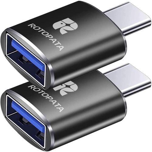 BAERTMY-2 Pièces Adaptateur Usb C Vers Usb 3.0, Adaptateur Usb Type-C Vers Usb Femelle Otg, Compatible Avec Les Appareils De Type C Tels Que Les Macbook Et Les Téléphones Mobiles