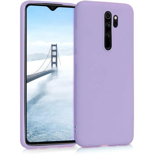 Baertmy-Coque Colorée Pour Xiaomi Redmi Note 8 Pro, Étui Tpu En Silicone Souple Avec Microfibre, Protection De Haute Qualité Avec Bord Relevé Pour Écran Et Appareil Photo (Violet)