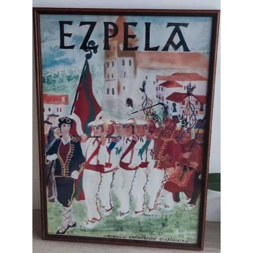 Tableau basque Affiche encadrée.Le Carnaval de Lapurdi