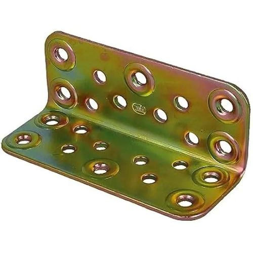 Angle de renfort perforé en acier pour fixation de structures en bois - AMIG - 100 x 100 x 2,2 mm