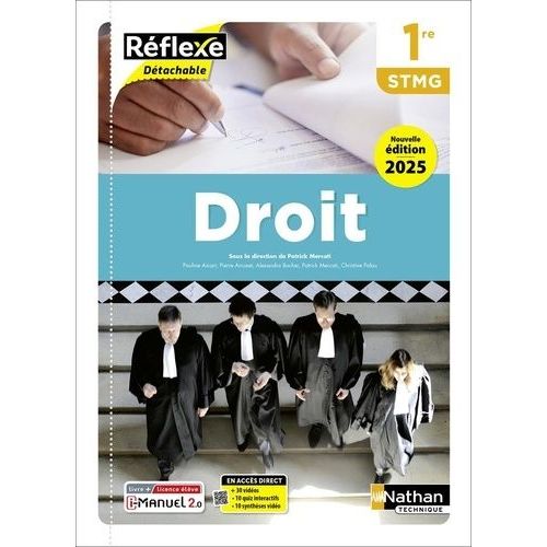 Droit 1re Stmg Réflexe - Livre + Licence Élève
