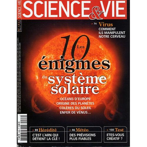 Science Et Vie  N° 1066 : Les 10 Énigmes Du Système Solaire