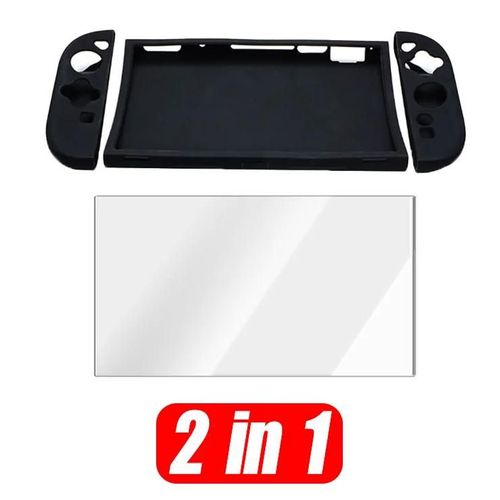 Pour Nintendo Switch 2 Ensembles De Protection Film De Protection D'écran En Verre Trempé Étui De Protection Pour Console De Jeu Étanche Anti-Rayures-For Switch 2-1 Film And 1case