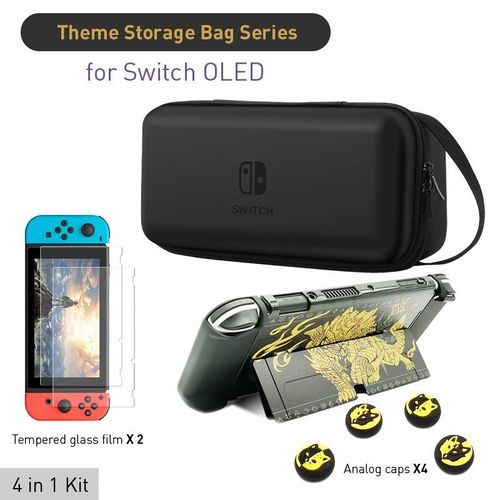 Sac De Rangement Portable Oled Pour Nintendo Switch, Étui Rigide De Transport De Grande Capacité, Support Intégré Pour Accessoires De Jeu Ns Switch--E(Switch Oled)