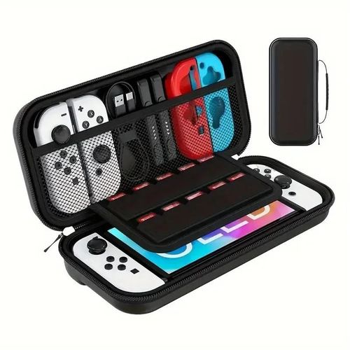 Étui De Transport Compatible Avec Nintendo Switch Et Oled, 20 Jeux, Coque Rigide De Protection, Adhérence, Poudres--Bag