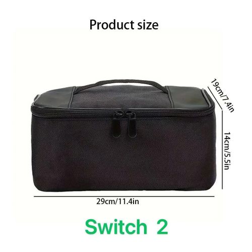 Grand Étui De Protection De Transport Pour Ns Switch 2/Switch Oled, Sac De Rangement De Voyage Pour Contrôleur De Console, Accessoires Nintendo Switch--Noir